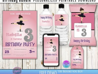 Ballerina 004  Birthday Invite Printable Bundle Invitation 5x7, Phone Invite , Water, Chip_Snack Wrapper Isabella  FPD_14609 -2 copy.jpg